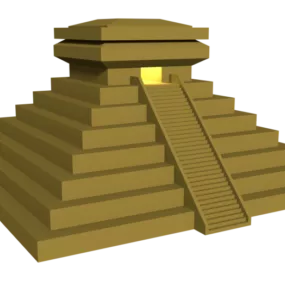 Mayan Pyramid Building 3d model