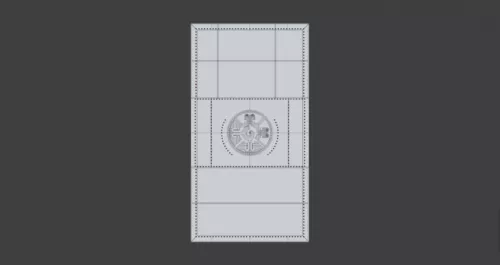Garden Stone With Carved Text 3d model