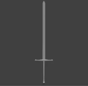 Medieval Sword Claymore 3d model
