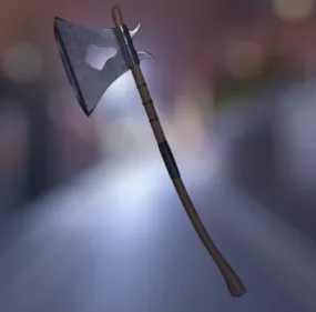 Medieval Combat Axe Weapon 3d model