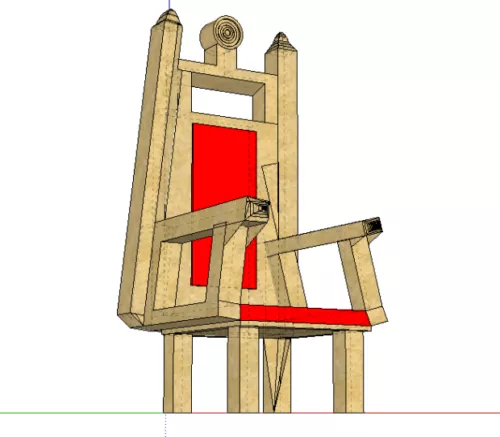 Low Wood Chair 3d model