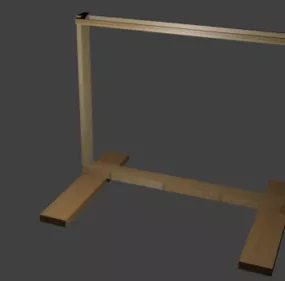 Medieval Old Weapons Rack 3d model