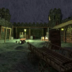 Medieval Fortress Scene 3d model