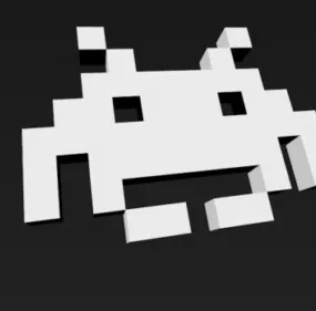 Medium Invader Character 3d model