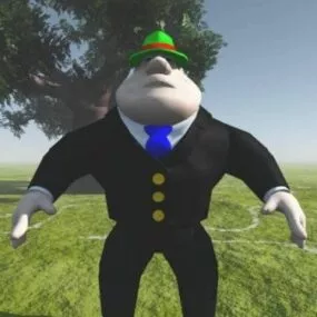 Al Man Agent Character 3d model