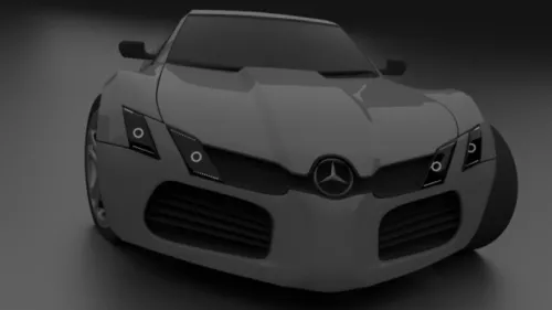Benz Car Vintage 3d model