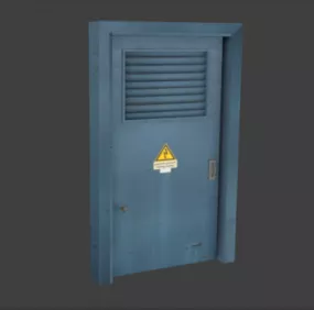 Rusty Metal Door 3d model