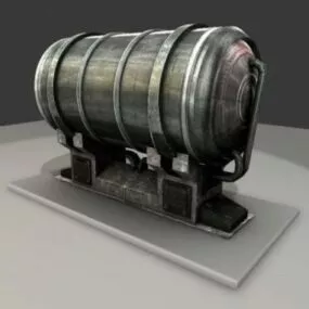 Metal Roof Water Tank 3d model