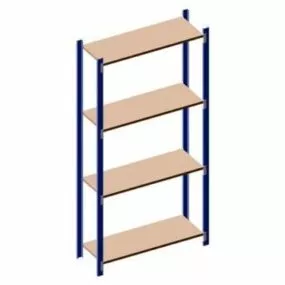 Metallic Wood Top Shelf 3d model