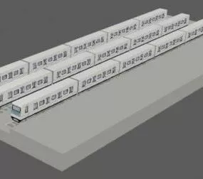 Transport Metro Train 3d model