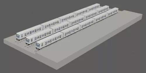 High Speed Train Vehicle 3d model