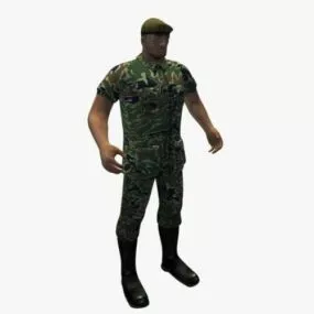 Military Figure Man Character 3d model