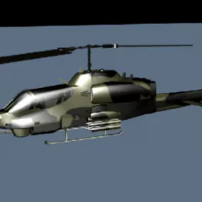 Military Attack Helicopter V1 3d model