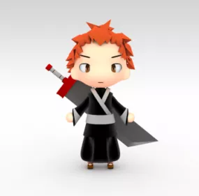 Cartoon Itchigo Character 3d model