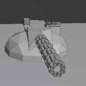 Army Minigun Weapon 3d model