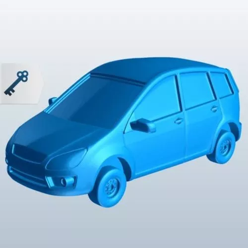 Minivan Car Lowpoly 3d model Minivan Car Lowpoly 3d model
