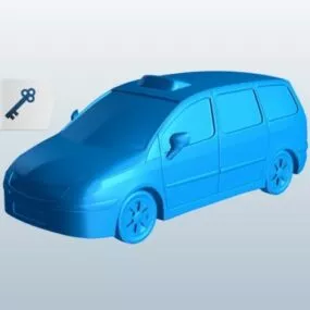 Minivan Taxi 3d model