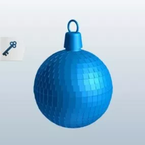 Mirror Ball Christmas Ornament 3d model