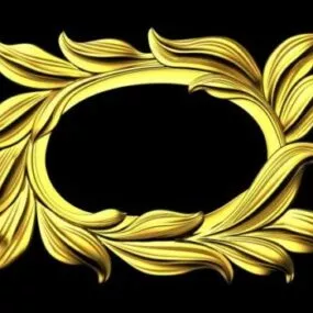 Golden Mirror Frame 3d model
