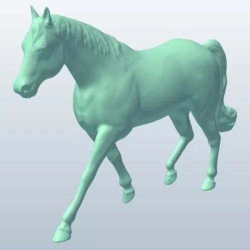 White Horse Animal Sculpture 3d model