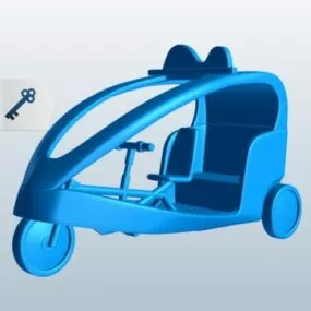 Modern Rickshaw Car 3d model