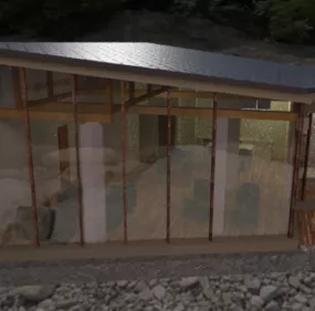 Modern Glass House 3d model
