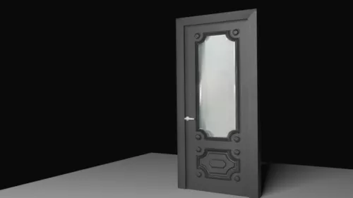 Asian Wooden Inside Door 3d model Asian Wooden Inside Door 3d model