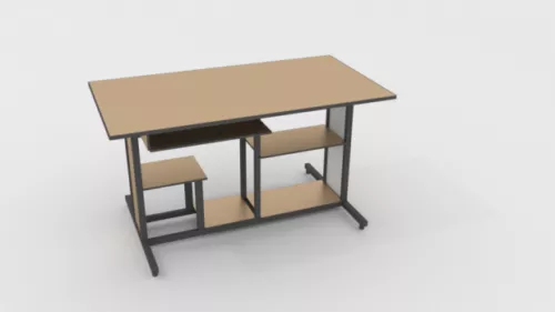 Modern Study Table 3d model Modern Study Table 3d model