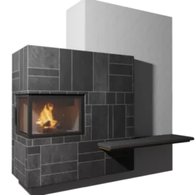 Modern Wooden Stove 3d model