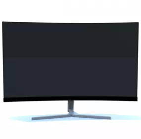 Pc Lcd Monitor Curved 3d model