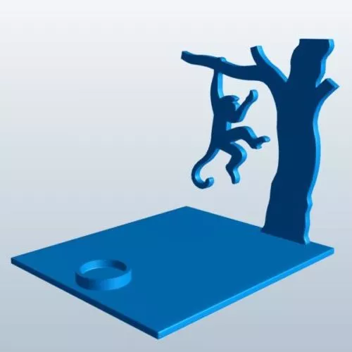 Monkey On Branch 3d model Monkey On Branch 3d model