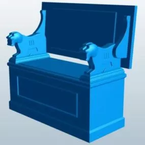 Monks Bench Furniture 3d model
