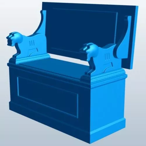 Monks Bench Furniture 3d model Monks Bench Furniture 3d model