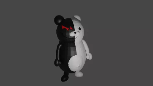 Monokuma Japan Anime Character 3d model Monokuma Japan Anime Character 3d model