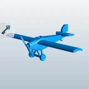 Monoplane Lowpoly 3d model