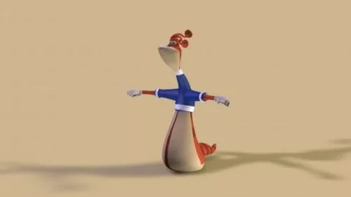 Two Egg Cartoon Character 3d model
