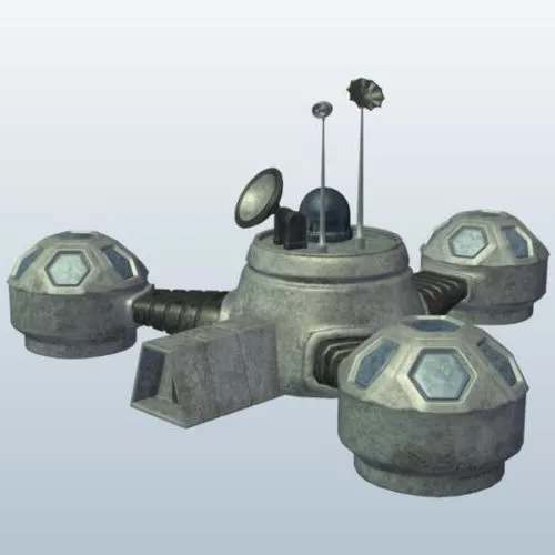 Moon Building Station Module 3d model Moon Building Station Module 3d model