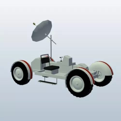 Alien On Moon With Earth 3d model