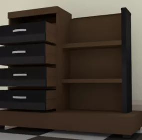 Modern Dresser For Home 3d model