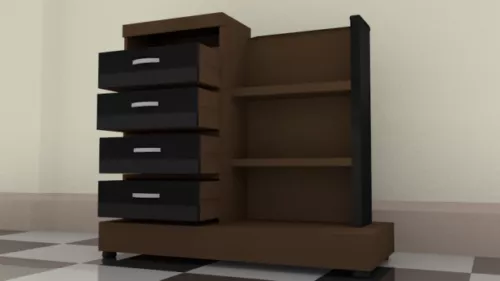 Modern Dresser For Home 3d model Modern Dresser For Home 3d model