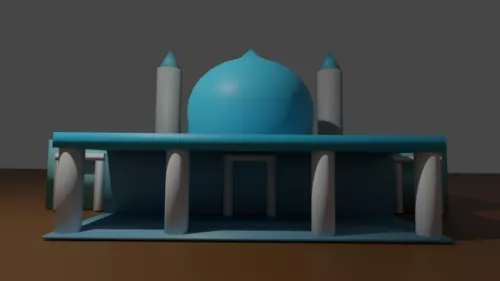 Mausoleum Temple Building 3d model