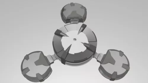 Spacecraft With A Girl Character 3d model