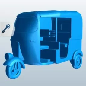 Vintage Moto Rickshaw 3d model