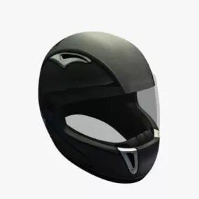 Motorcycle Helmet Black Color 3d model