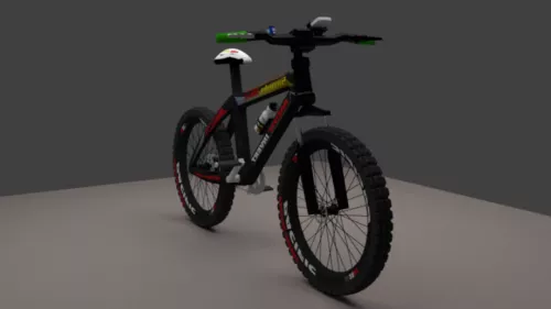 Lady Bicycle Small Wheel 3d model