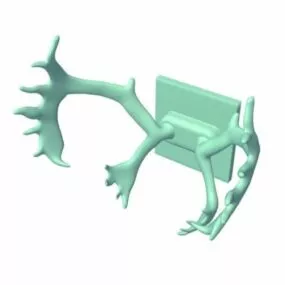 Caribou Antlers Decoration 3d model