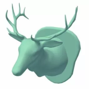 Wall Mounted Elk Head 3d model