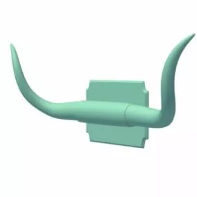 Wall Mount Longhorn 3d model