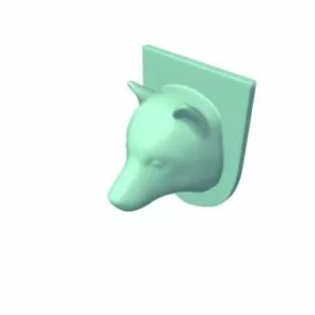 Wolf Head Wall Mounted 3d model