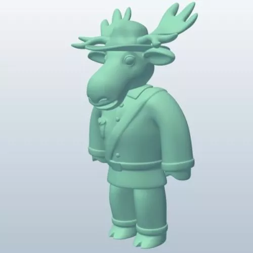Mountie Moose Cartoon Character 3d model Mountie Moose Cartoon Character 3d model